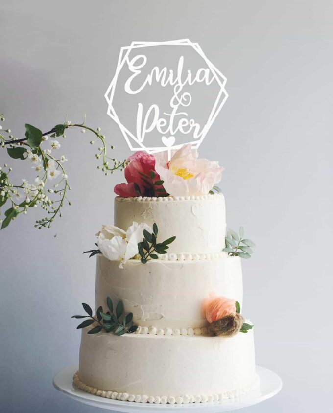 Cake Topper Hochzeit personalisiert