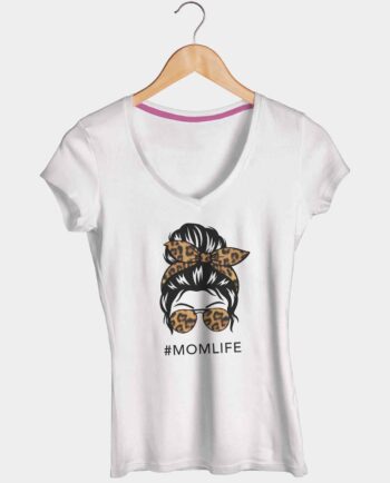 #momlife T-Shirt v2 weiss