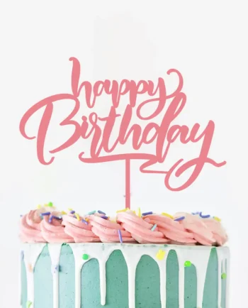 Tortendeko Geburtstag - Cake Topper Happy Birthday
