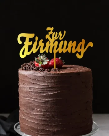 Cake Topper Firmung gold - Tortendeko Schlicht