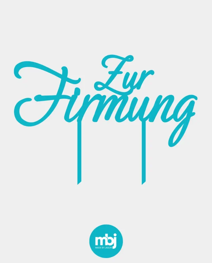 schlichter cake topper zur firmung