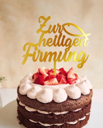 Cake Topper Firmung - Tortendeko in Gold