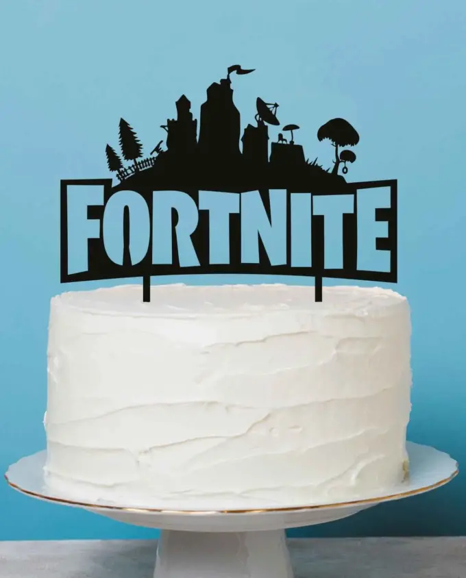 cake topper fortnite für die geburtstagstorte eines gamers