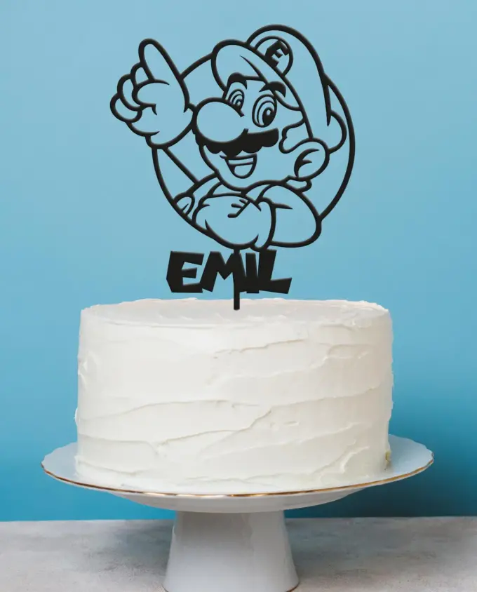 cake topper super mario personalisiert