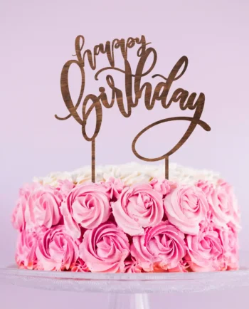 Liebevoller Cake Topper - Happy Birthday - Tortendeko zum Geburtstag