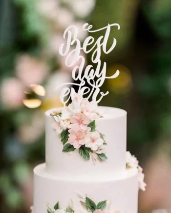 Cake Topper Hochzeit - Best day ever - Tortendeko