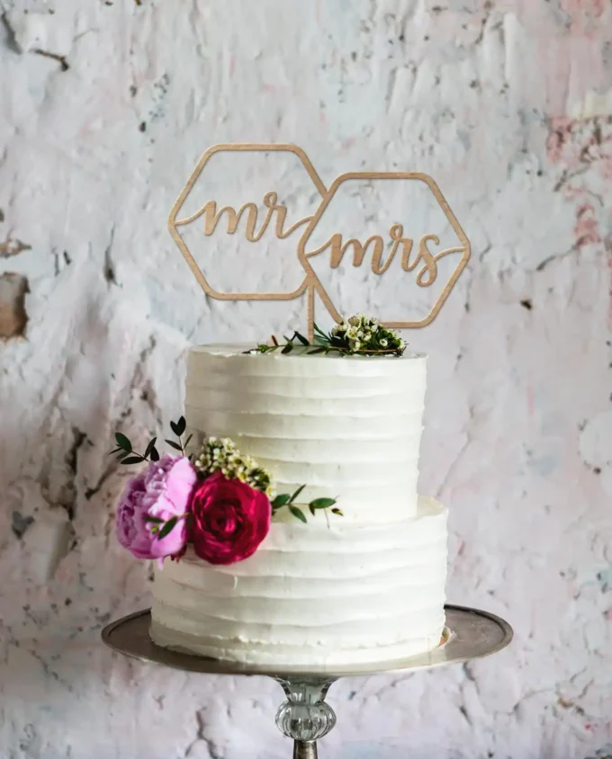 cake topper zur hochzeit - mr & mrs