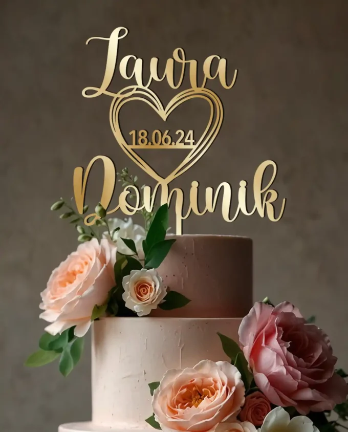 torten topper hochzeit personalisiert