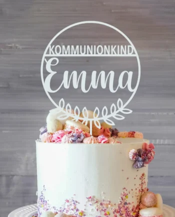 Cake Topper zur Kommunion mit Name personalisiert