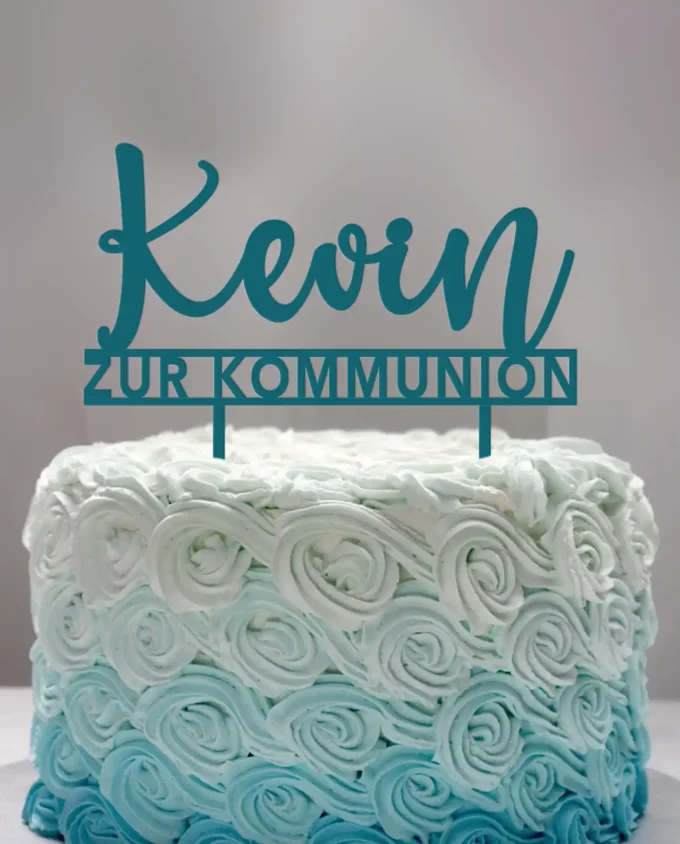 cake topper erstkommunion mit name personalisiert