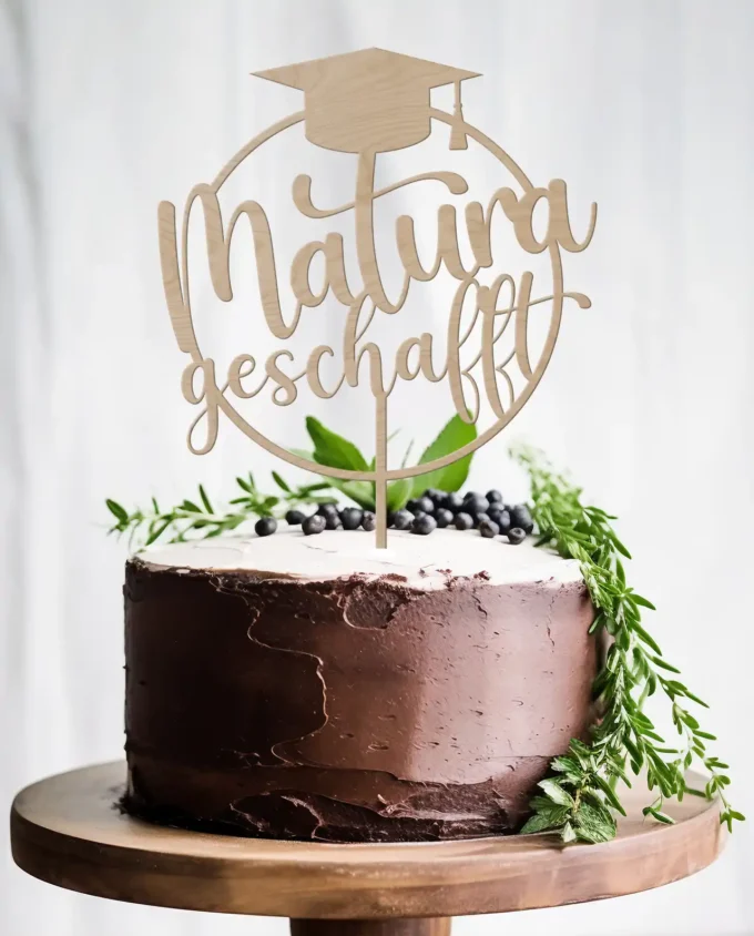 cake topper matura geschafft - tortendeko