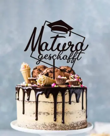 Tortendeko - Cake Topper Matura geschafft