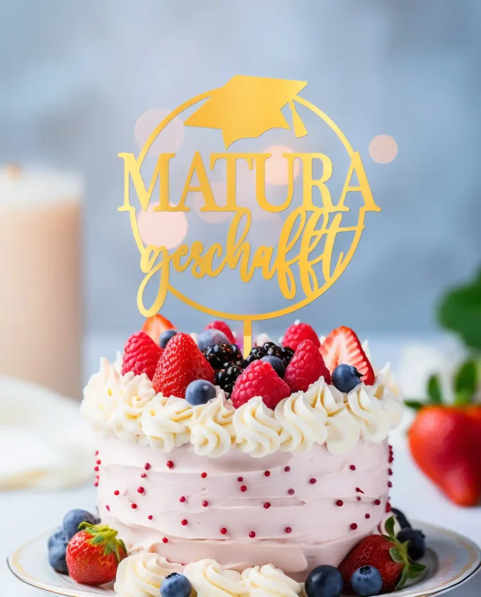tortendeko matura geschafft - cake topper