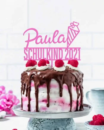 Cake Topper für das Schulkind - mit Wunschname