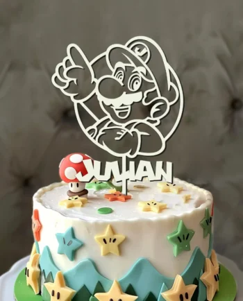Cake Topper Super Mario mit Namen personalisiert