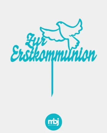 Cake Topper Erstkommunion in gold