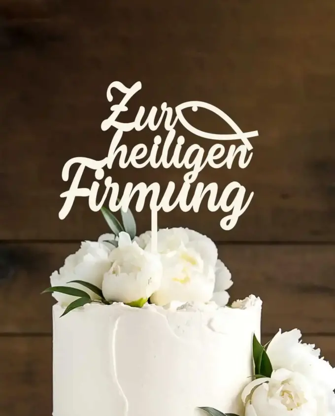 cake topper zur heiligen firmung - tortendeko