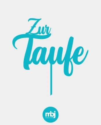 Cake Topper zur Taufe schlichte Tortendeko für die Tauftorte