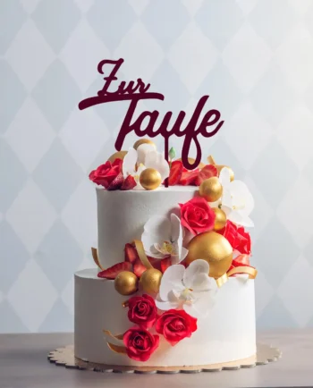 Cake Topper zur Taufe - Holz oder Acryl