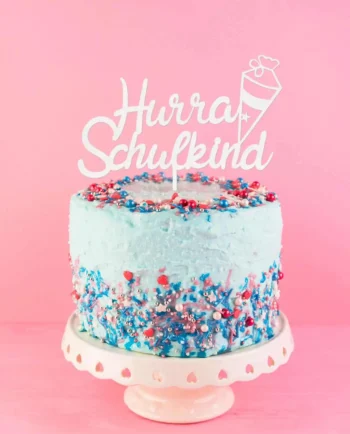Cake Topper Hurra Schulkind - Tortendeko
