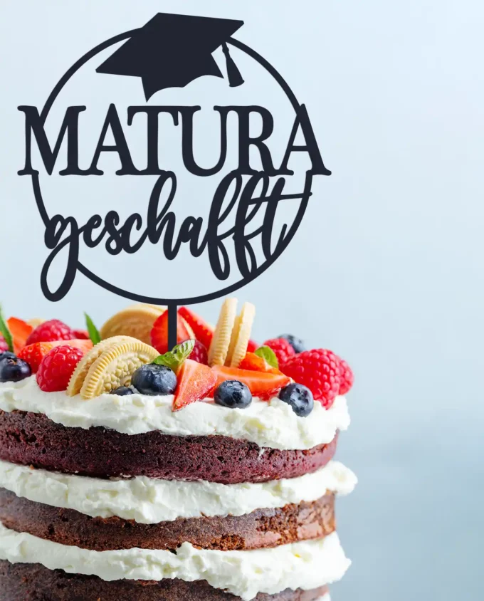 tortendeko matura geschafft - cake topper