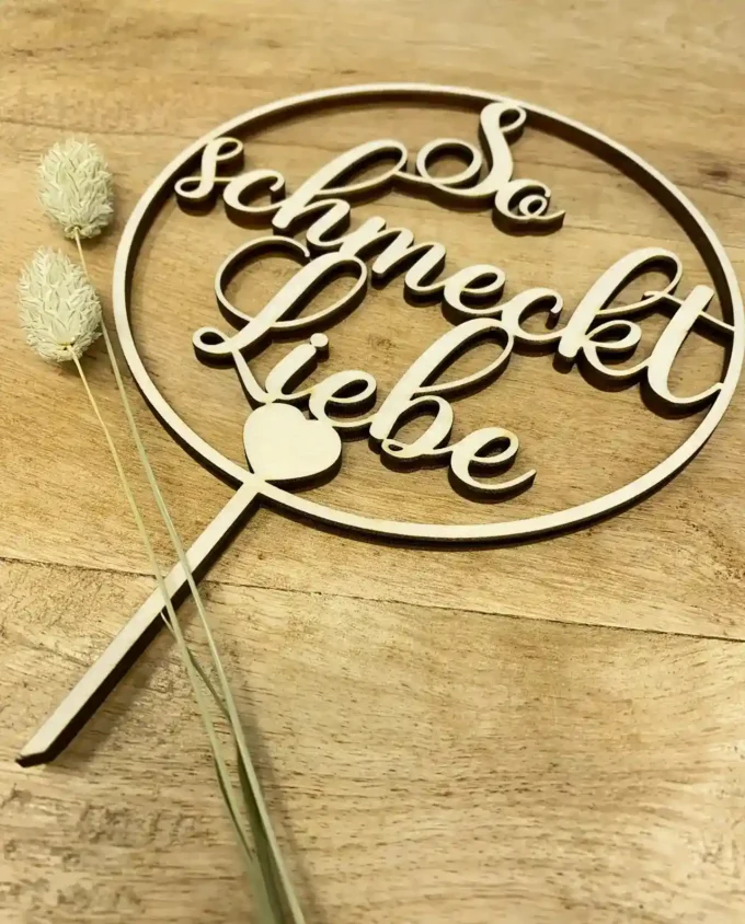 cake topper hochzeitstorte - so schmeckt liebe