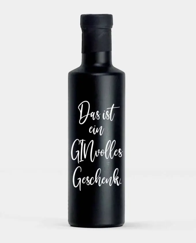 gin volles geschenk - ginflasche mit spruch