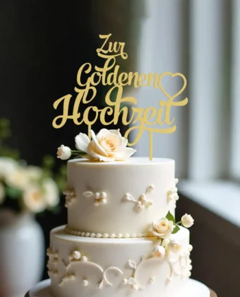 Goldene Hochzeit Cake Topper - gold