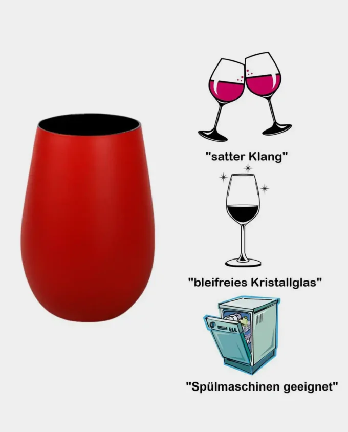 elements von stölzle-lausitz - rot/schwarz - trinkglas