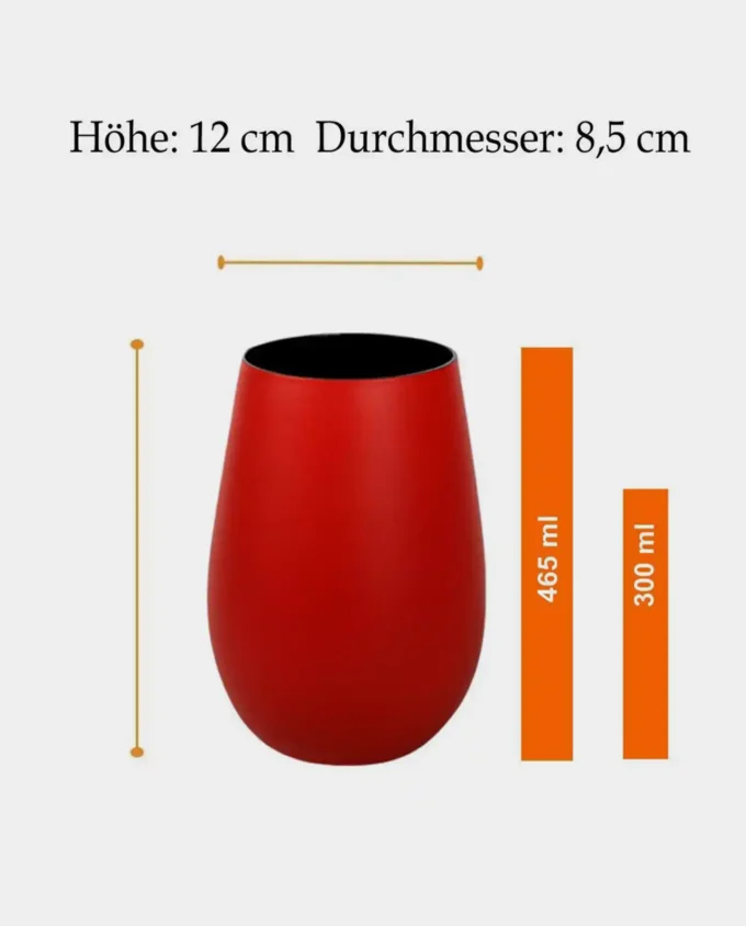 stölzle-lausitz - elements trinkglas - rot/schwarz