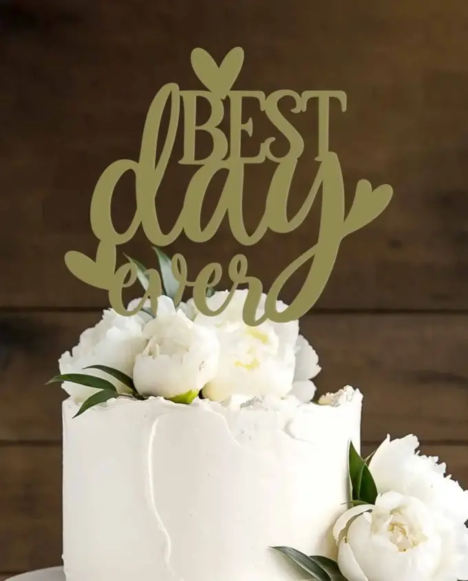 cake topper hochzeit best day ever