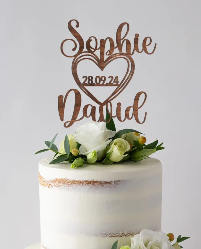torten topper hochzeit personalisiert