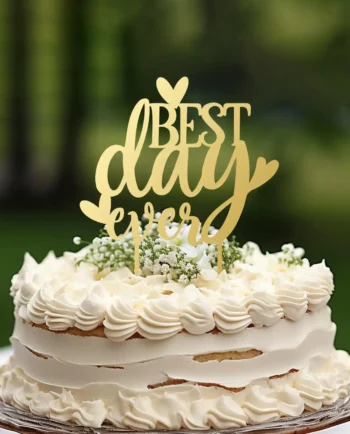 Cake Topper Hochzeit - Best day ever - Tortendeko Hochzeit