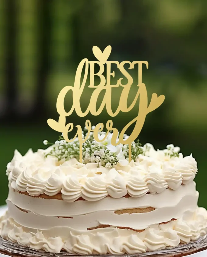 cake topper hochzeit - best day ever - tortendeko hochzeit