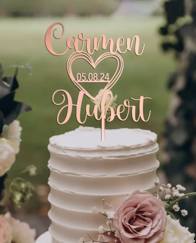tortendeko hochzeit personalisiert