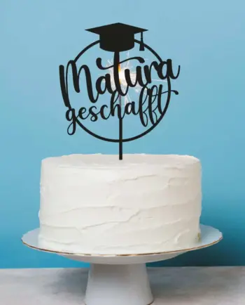 tortendeko matura geschafft - caketopper für die maturatorte