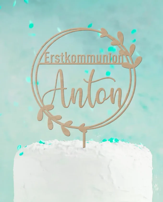 cake topper erstkommunion personalisiert - tortendeko