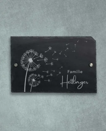 Türschild aus Schiefer - Familie-personalisiert